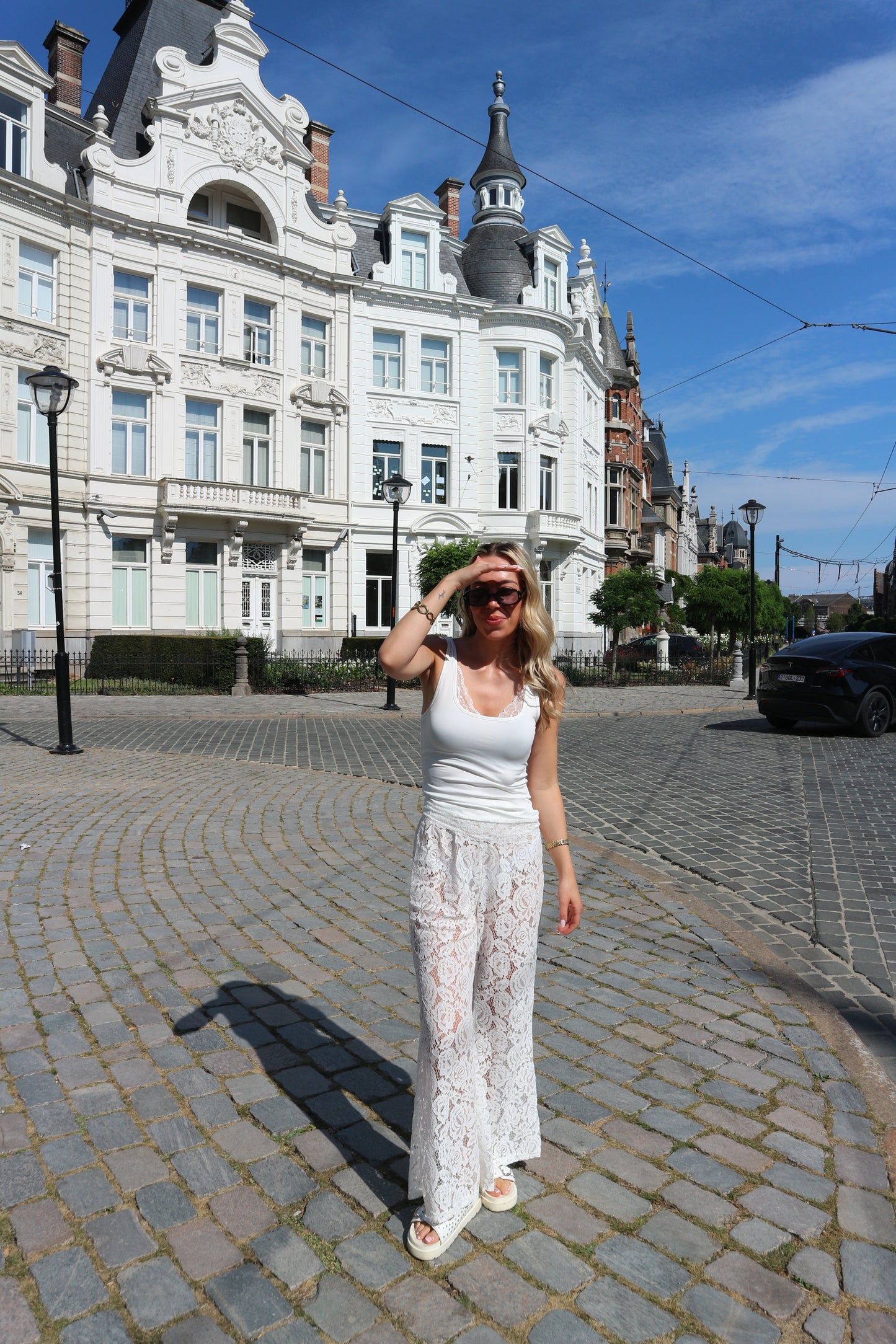 White lace top