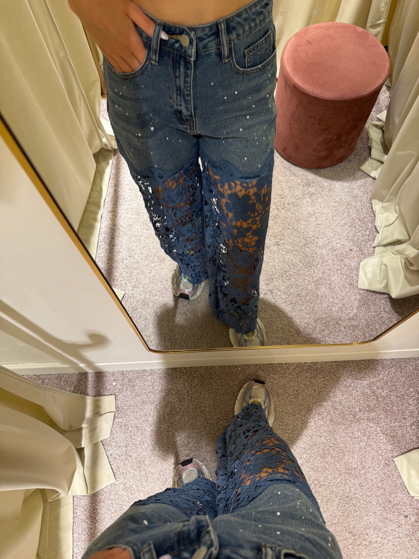 PRE-ORDER Denim Flowers Jeans