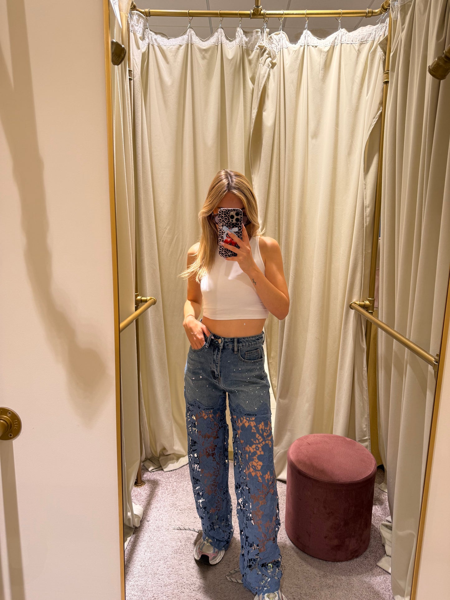 PRE-ORDER Denim Flowers Jeans