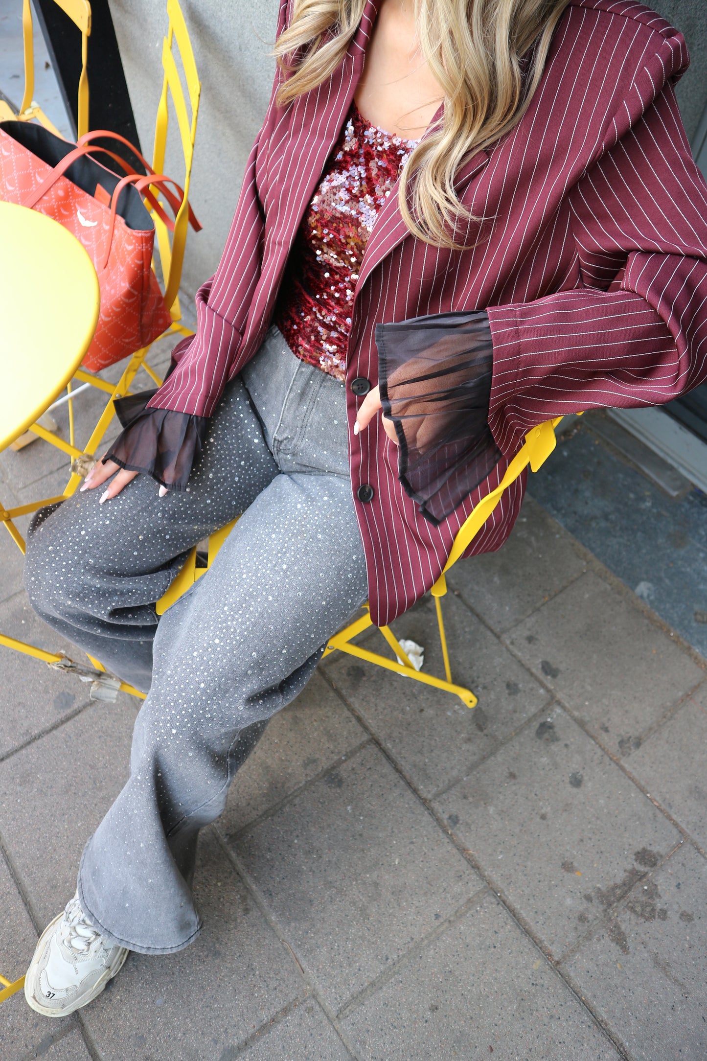 Bordeaux Butterly Blazer