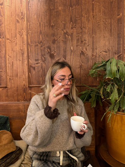 Beige Open Back Knit