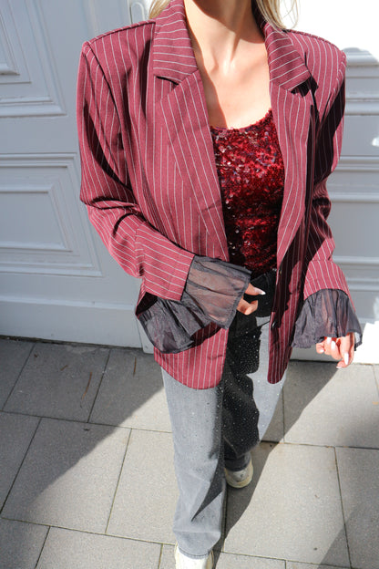 Bordeaux Butterly Blazer