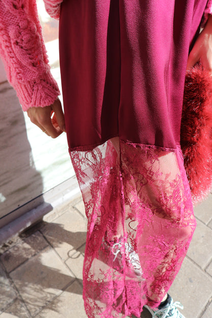 Bordeaux Lace Skirt