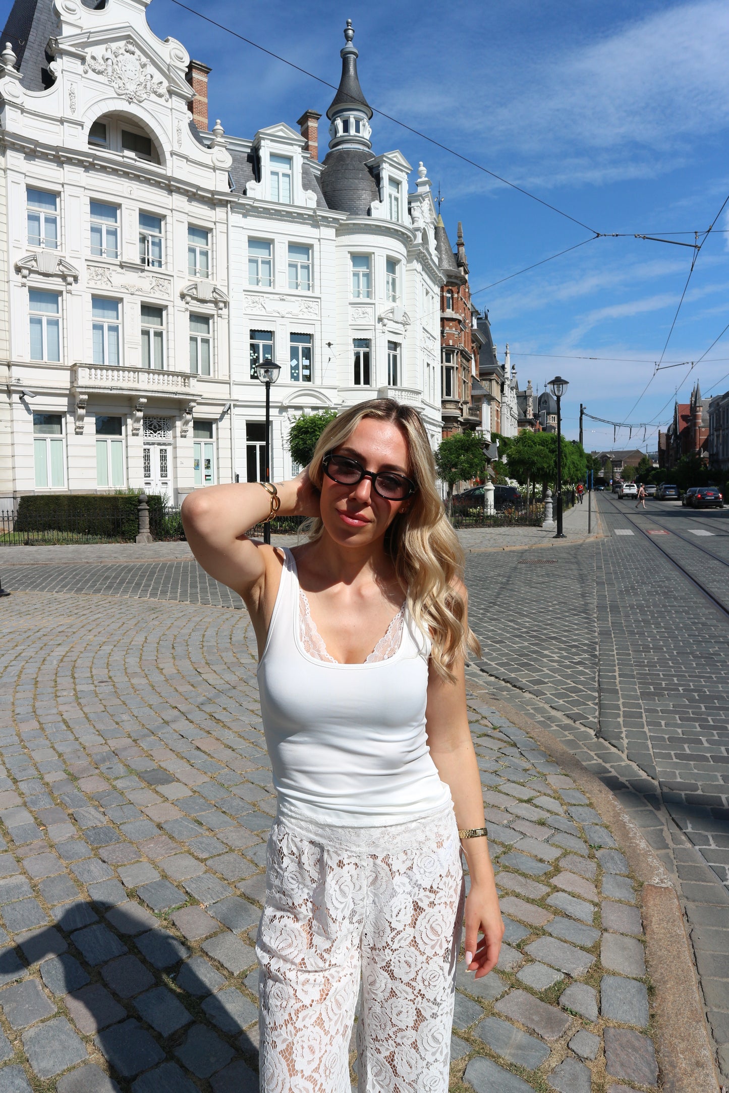 White lace top