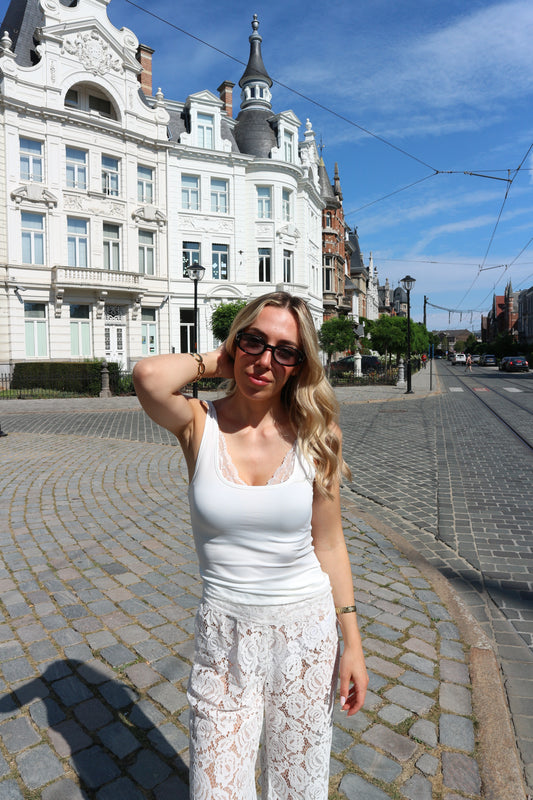 White lace top