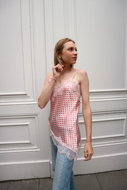 Polkadot Top Pink