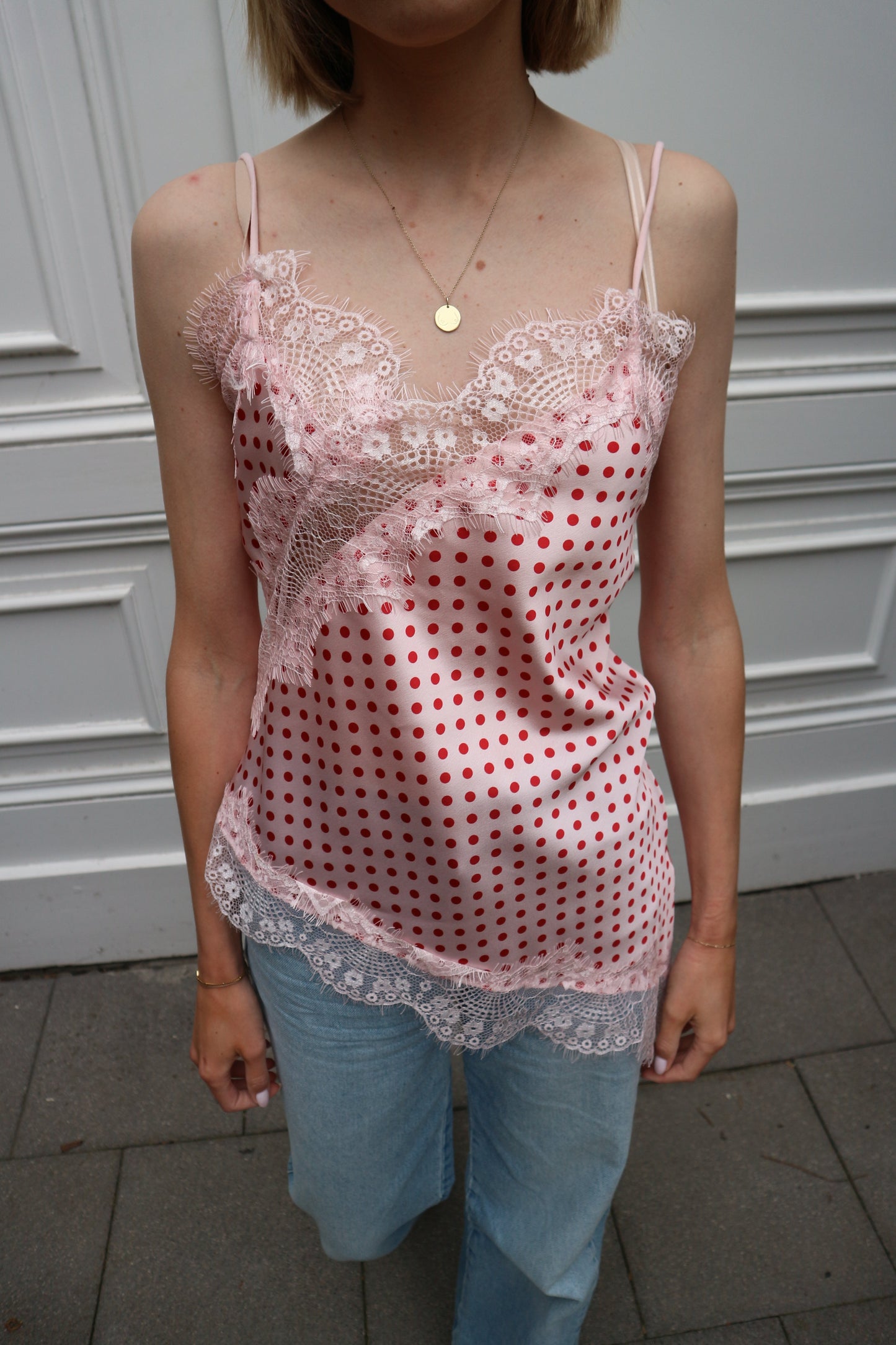 Polkadot Top Pink