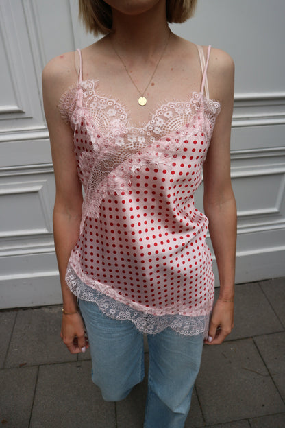 Polkadot Top Pink