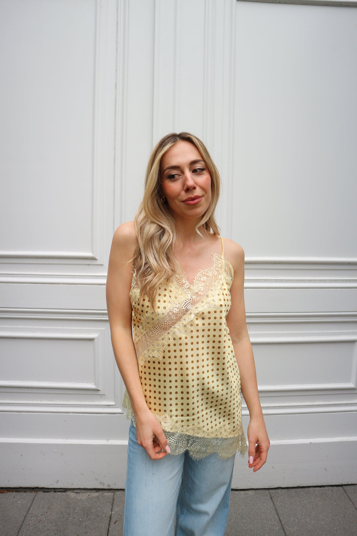 Polkadot Top Yellow