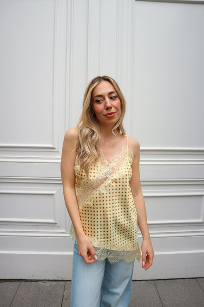 Polkadot Top Yellow