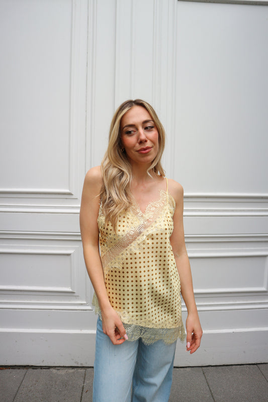Polkadot Top Yellow