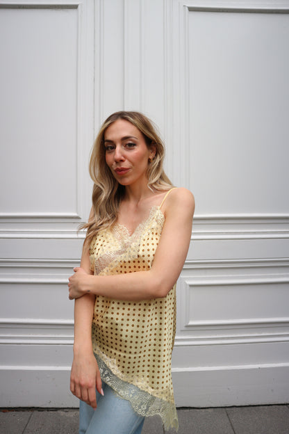 Polkadot Top Yellow